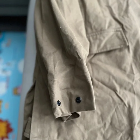 Zara Men’s Cotton Trench Coat - Size L-XL - Picture 3 of 11